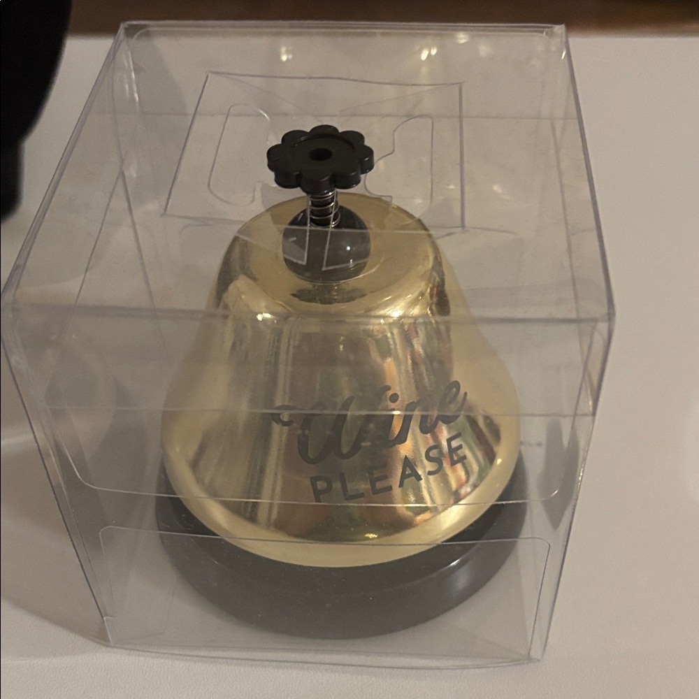 "Wine Please" Gold Service Bell NWT